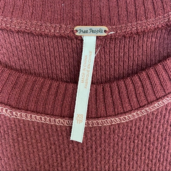 NWT Free People In The Mix Cuff Thermal Top, XS - Picture 6 of 9